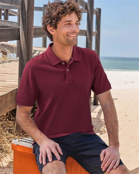 Deep Maroon | Cotton Polo Shirt | WoolOvers AU