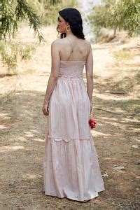Buy Pink Cotton Ruffles V-neck Tiered Dress For Women by Palak ...