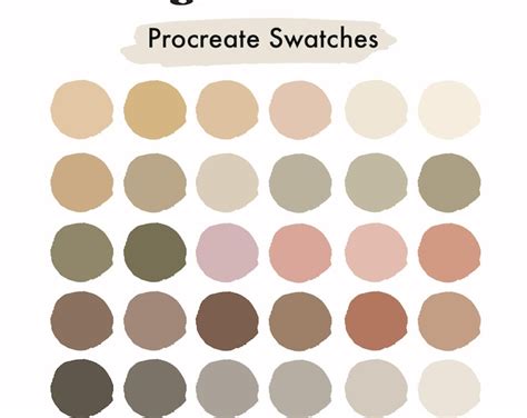 Buy Beige Color Palette, 30 Swatches (PNG, EPS, JPG) Online in India - Etsy