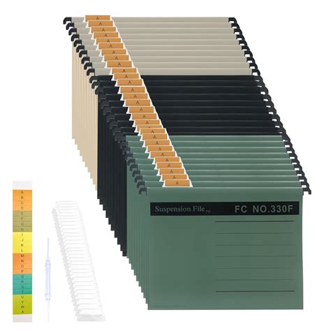 SOYIRI Foolscap Hanging File Folder (3 colors,Pack of 30) Suspension ...