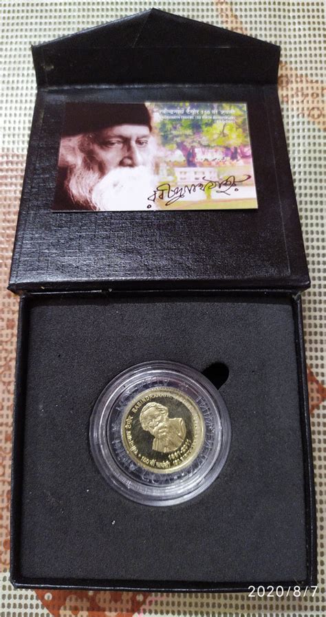 India 2011 Rs. 5 Rabindranath Tagore 150 Birth Anni. Commemorative UNC ...