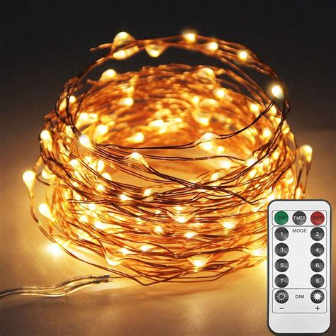XERGY 33 Feet 100 Led Copper Wire Fairy String Lights 8 Modes Usb ...