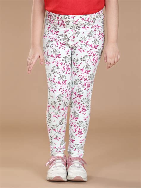 Girls Cotton Floral Printed Jegging – Stylestone