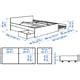 VIHALS bed frame, 2 stor box/1 trundle bed, white/Luröy, 180x200 cm ...