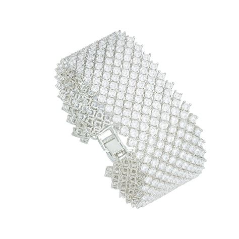 Multirow pave rhinestone tennis chain bracelets for girls – ARISAA