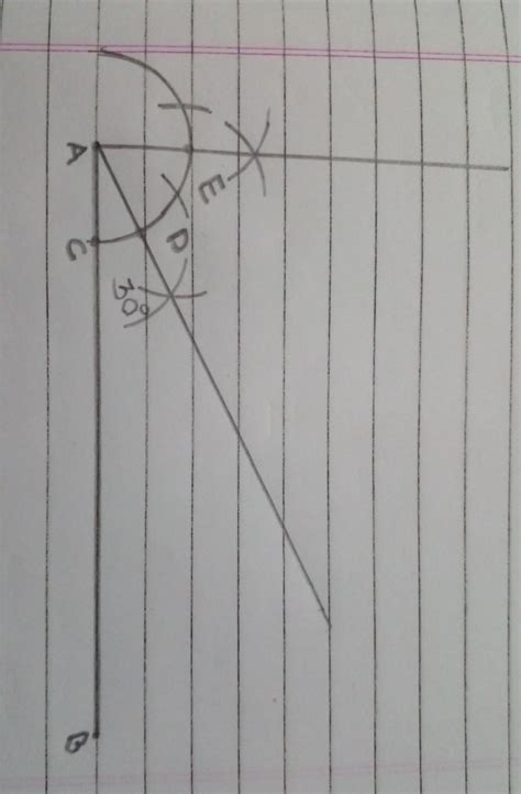 Construct an angle of 30° with ruler and compasses. Then bisect the ...