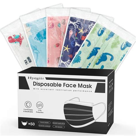 Kids 3 Ply Disposable Face Masks with Design, | Ubuy India