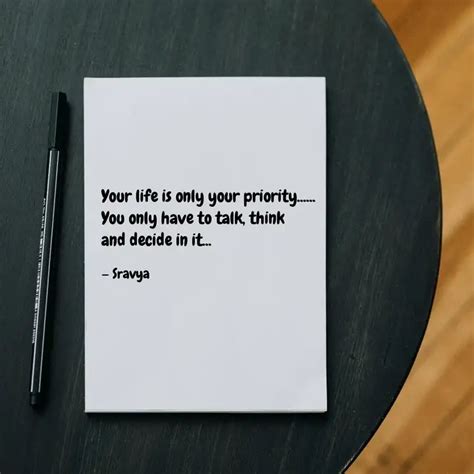 Your life is only your pr... | Quotes & Writings by sravya kandregula ...