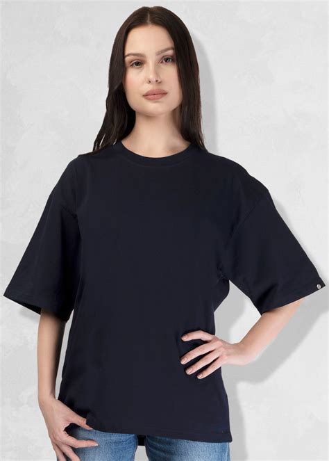 Solid Women Oversized T-Shirt | Classic Navy | Pronk – pronk.in