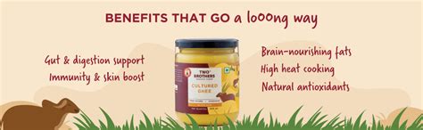 Two Brothers Organic Farms A2 Ghee (500 ml) |Glyphosate free|Free ...