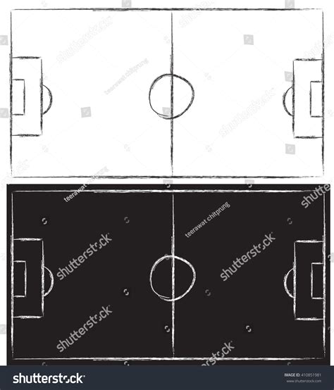 Hand Drawn Football Field Vector Illustration Stock Vector (Royalty ...