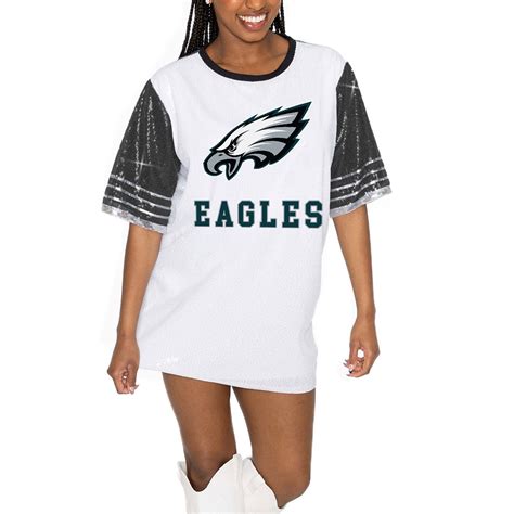 Women's Gameday Couture White/Black Philadelphia Eagles Bling It Full ...