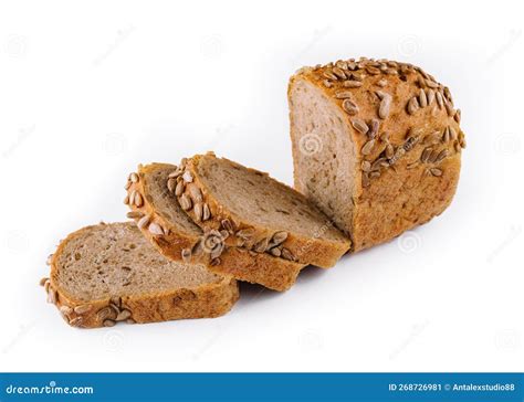 Sunflower Seed Bread Slices Isolated Stock Image - Image of bread ...