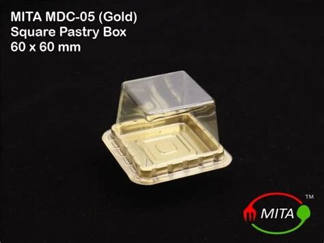 Mini Square Dome Pastry Box Gold (MDC-05) Pack of 25 – Brand Packaging