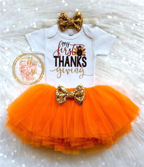 My First Thanksgiving / Baby's 1st Thanksgiving Outfit / Baby Girl 1st ...