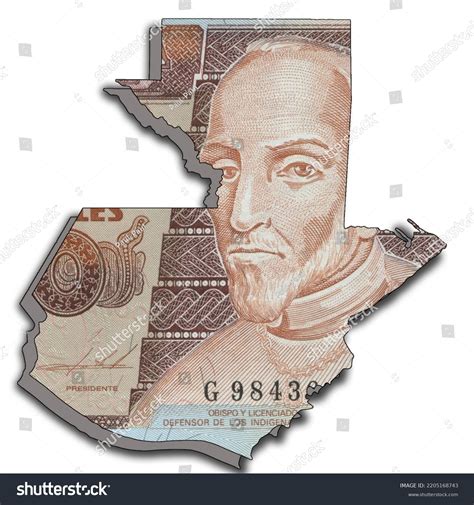 Guatemala Map Portraits Famous Guatemalan People Stock Illustration ...