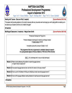 Fillable Online naptosa org NSC Examinations 2014: Technical Report ...