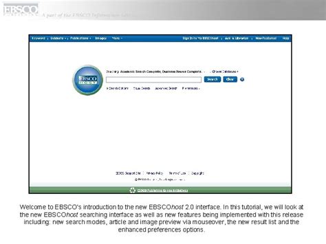 EBSCOhost Tutorial 的图像结果