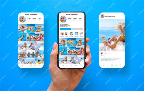 Premium Photo | Sample layout of social media user profile photo ...