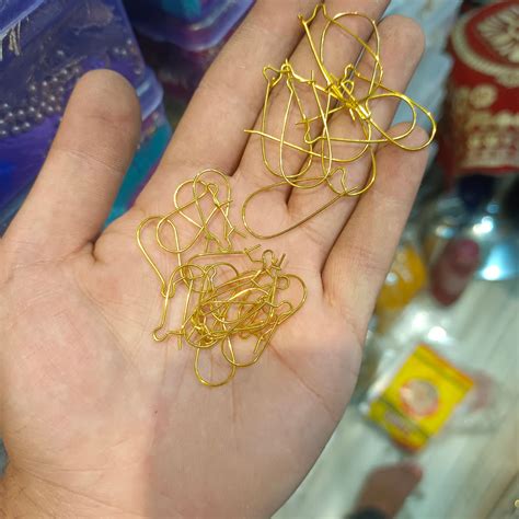 Earring hooks || Antique shade || 12 pair packing || raw materials ...