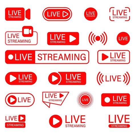 Image result for Live Streaming Button Collection