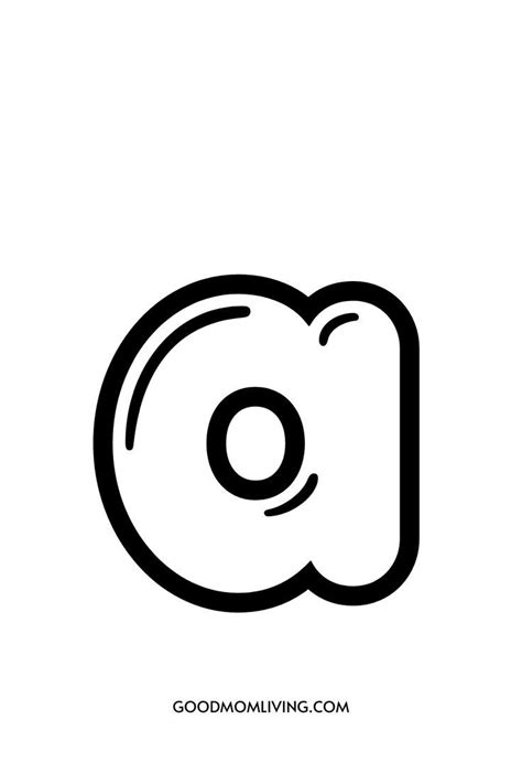 Printable Bubble Letter A - Learn How to Draw Bubble Letter A