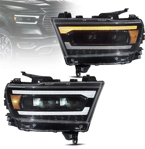 Amazon.com: VLAND LED Headlights Compatible For 2019-2023 5th Gen Dodge ...