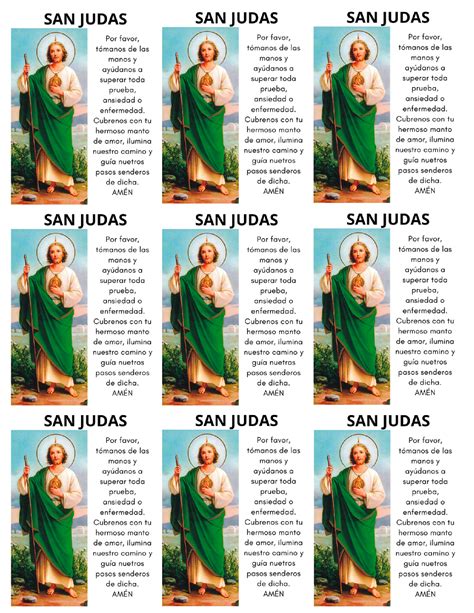 Tarjetas para pulseras para imprimir PDF San Judas Pulseras | Imágenes ...