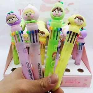 FunBlast 10 in 1 Retractable Ball Pen Set - Cute Cartoon Topper Ball ...