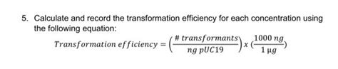 Image result for Transformation Efficiency Formula