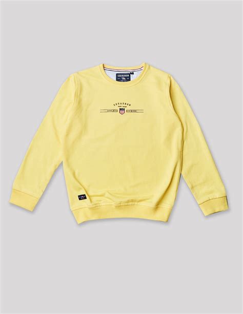 Buy Gold Solid Round Neck Sweat Shirt for Boys online at RUFF