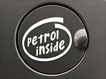 Buy White Petrol Inside Sticker / Decal For Car Fuel Lid Car sticker ...