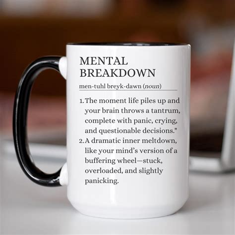 My Mental Breakdown Mug, Hilarious Coffee Cup, Perfect Gift for Stress ...