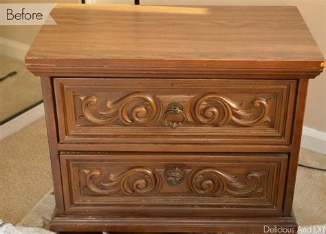 DIY Two Drawer Table Makeover - Delicious And DIY