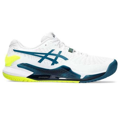Asics Gel-Resolution 9 Tennis Shoes (White/Restful Teal) – Sportswing.in