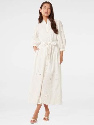 Forever New Aisha Pure Cotton Broderie Midi Dress