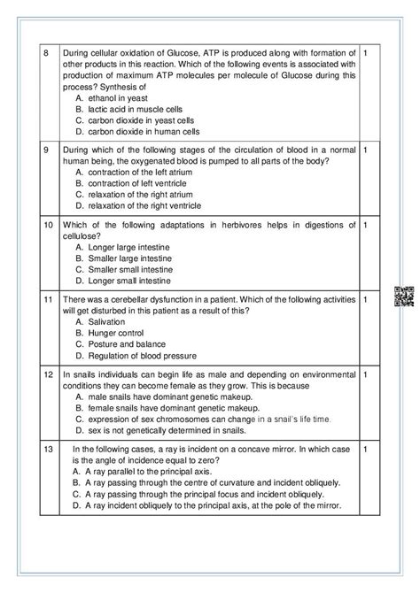 Image result for Sample Paper for Class 10 Science
