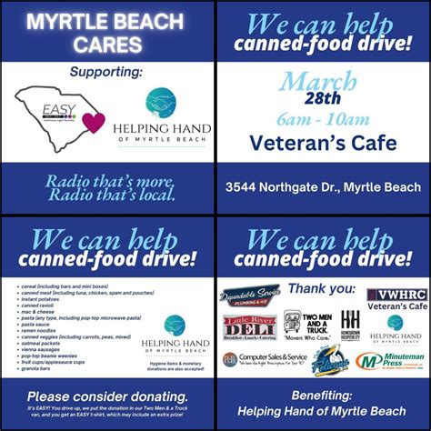 We Can Help Canned-Food Drive | Easy Radio Blog | Myrtle Beach, SC