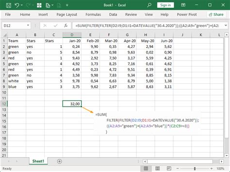 Image result for Excel Filter and Sum Function