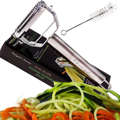 Julienne Peeler and Vegetable Peeler Zoodle Maker Peele Potato Carrot ...