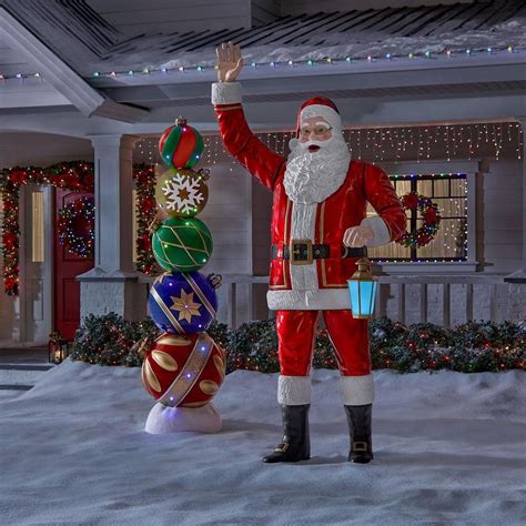 8 Ft. Giant-sized LED Towering Santa With Multi-color Lantern - Etsy