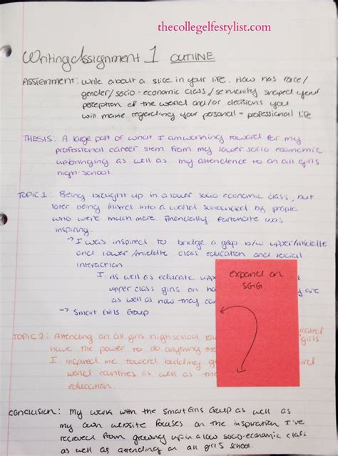 Image result for College Paper Outline Example