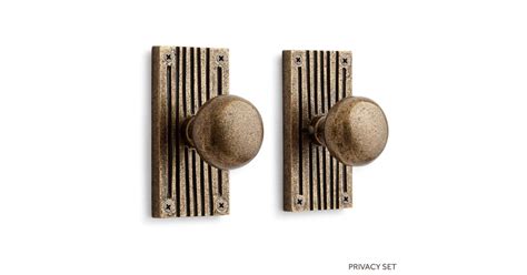 Signature Hardware 444762 Shima Solid Brass Privacy Door Knob Set with ...