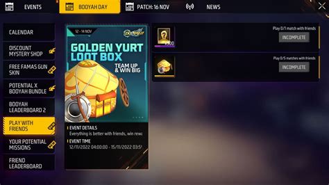 How to get a free Golden Yurt Loot Box in Free Fire MAX (November 2022)