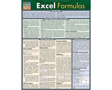 Image result for Quick Guide to Excel Formulas