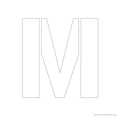 Large Printable Alphabet Letter Stencils in Uppercase - Style 1 ...