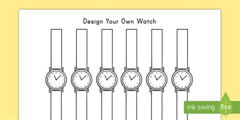 Design Your Own Watch Activity Activity (teacher made)
