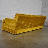 MCM Lawson Style 4 Cushion Gold Velvet Sofa Park Slope Coll. Abraham ...