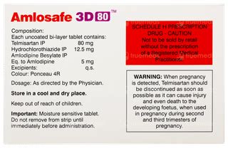 Amlosafe 3d 80 Tablet 7 - Uses, Side Effects, Dosage, Price | Truemeds