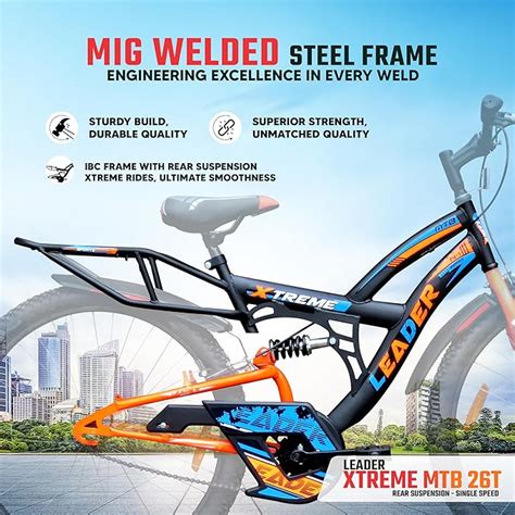 Leader Bicycles Xtreme 26T Rear Suspension Mountain cycle – Bicycle Kart